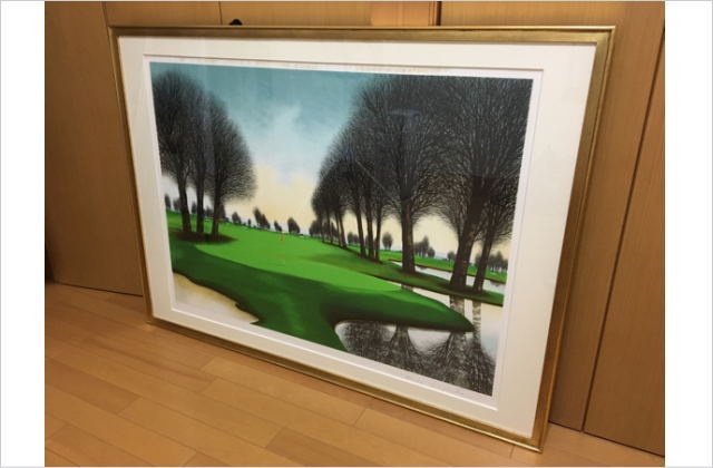 ジャック・デペルト リトグラフ ゴルフ場 風景画