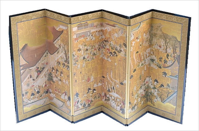 明治天皇御即位式図屏風・手彩色入・復刻アートギャラリー
