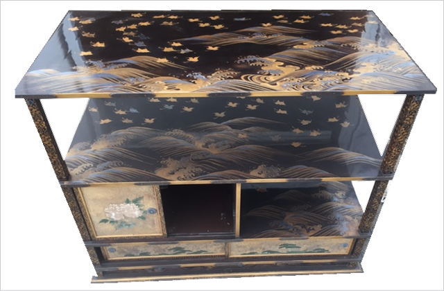 蒔絵書棚(江戸時代)・骨董品